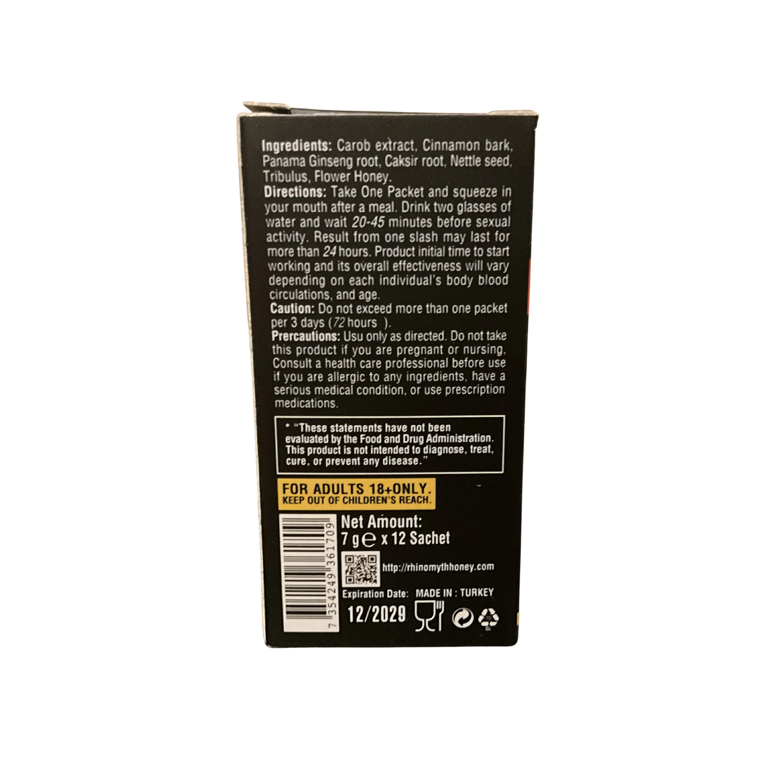 Rhino-myth-honey-black-vip-rear-view-ingredients-and-description